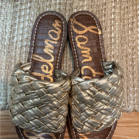 Sam Edelman Gold Braided Sandals - Picture 1 of 4